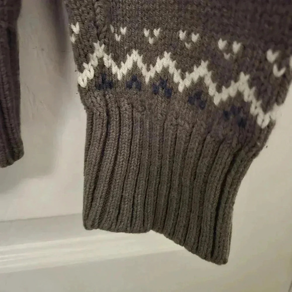 Vintage Esprit V-neck Sweater Grey Blue Retro Winter Lagenlook Cotton Size M - Picture 6 of 8